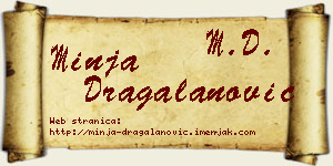 Minja Dragalanović vizit kartica